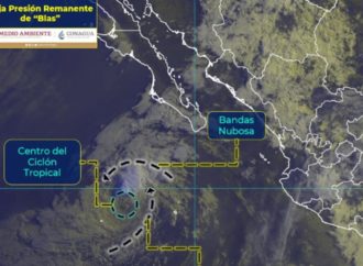 Blas se debilitó a baja presión remanente y ya no afecta a México