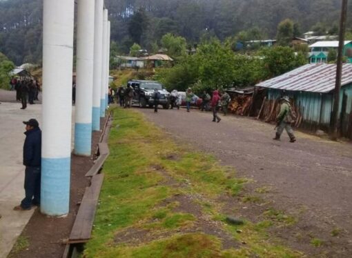 Por violencia, 300 personas de la comunidad El Tlacuache, en Oaxaca, tuvieron que desplazarse de manera forzada para buscar refugio.