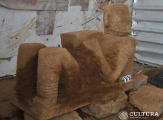 INAH encuentra un impresionante Chac Mool en Pátzcuaro, Michoacán