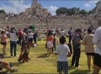 Más de 2 mil personas vieron el eclipse en Edzná, Campeche