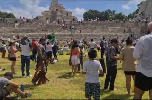 Más de 2 mil personas vieron el eclipse en Edzná, Campeche