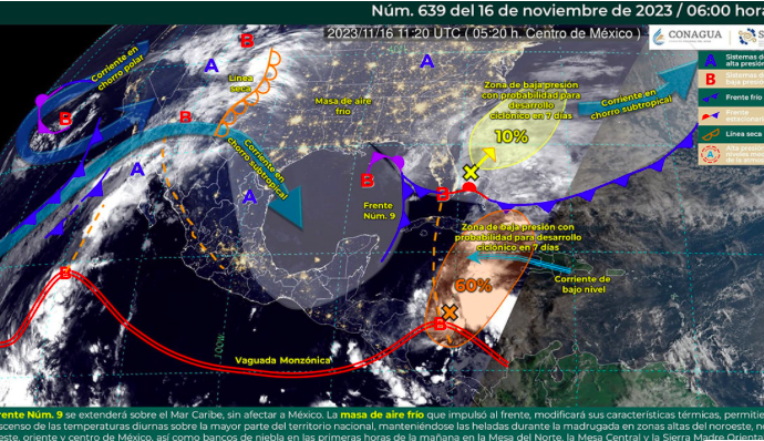 Este el pronóstico del clima para Chiapas hoy 16 de noviembre