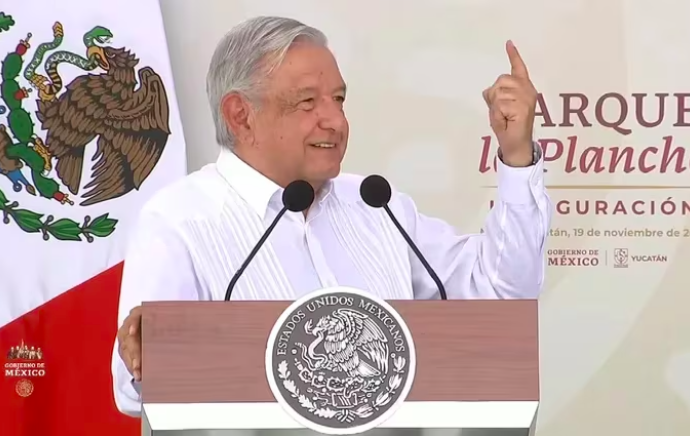 AMLO dio por inaugurado parque: La Plancha en Yucatán