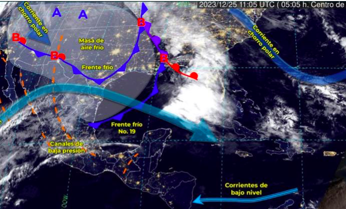 Se espera un nuevo Frente Frío en Oaxaca para este inicio de semana