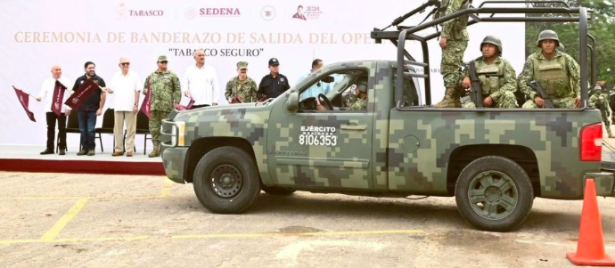 Confiscaron más de 30 autos y varias armas en un operativo en Tabasco