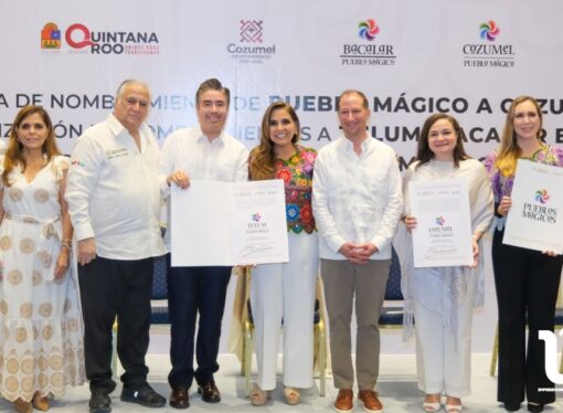 Reciben nombramiento de Pueblo Mágico a Cozumel, actualización a Tulum, Bacalar e Isla Mujeres 